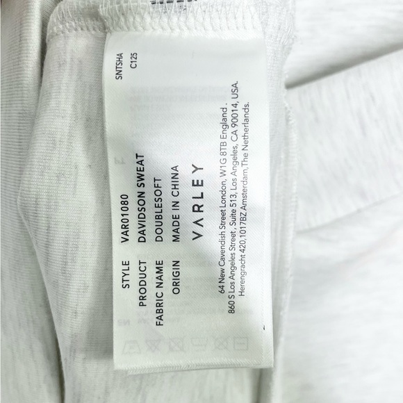 Varley Davidson Half Zip Sweatshirt Ivory Marle - Picture 13 of 16